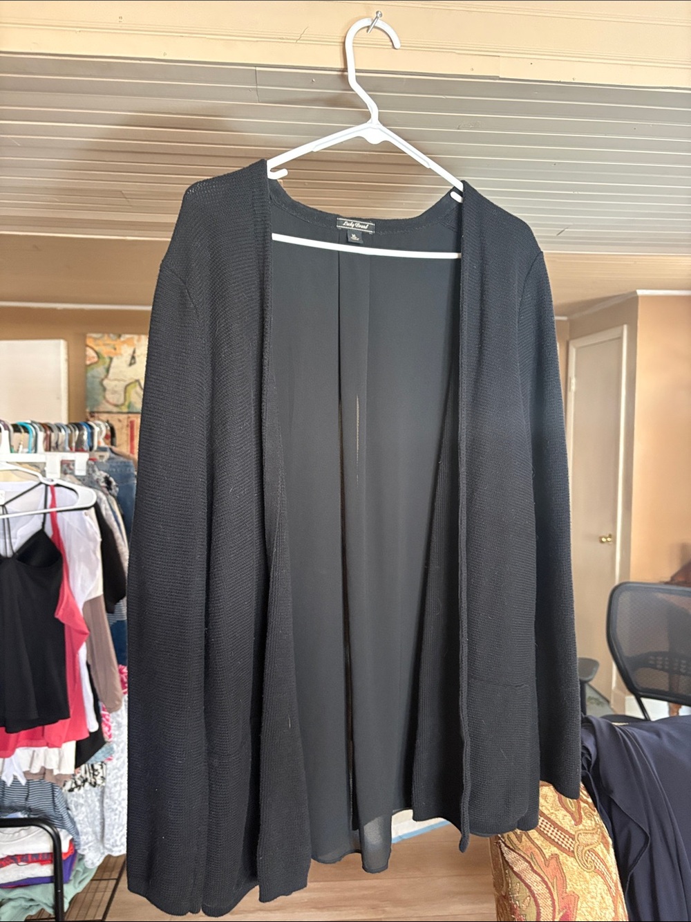 Lucky Brand Black Open-Front Women's Cardigan